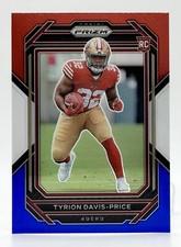 2022 Prizm Red White & Blue #320 Tyrion Davis-Price RC San Francisco 49ers
