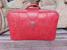 Vintage rot 60er/70er Samsonite Caribbea Soft Shell Vinyl Koffer Prop Set