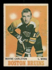 Wayne Carleton 1970-71 Topps #9 Boston Bruins VG