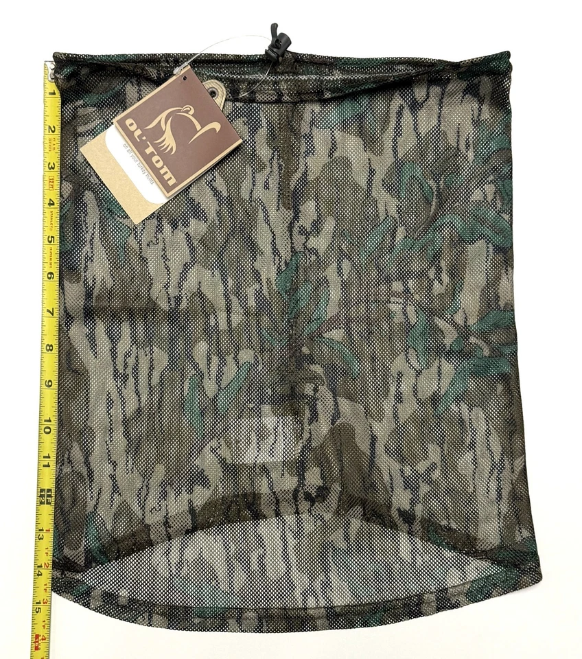 Drake Ol Tom OT0028 Men's Turkey Mesh Stretch Greenleaf Camo Half Mask Gaiter - Image 2 of 2