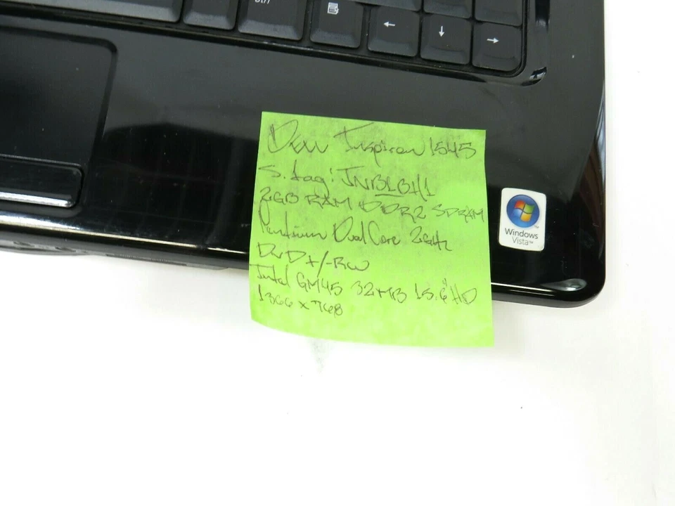 Dell Inspiron 1545 S. Etiqueta: JNBLBH1 2GB RAM Pentium Dual Core 2GHz 15.6" COMO ESTÁ Foto 4 de 4