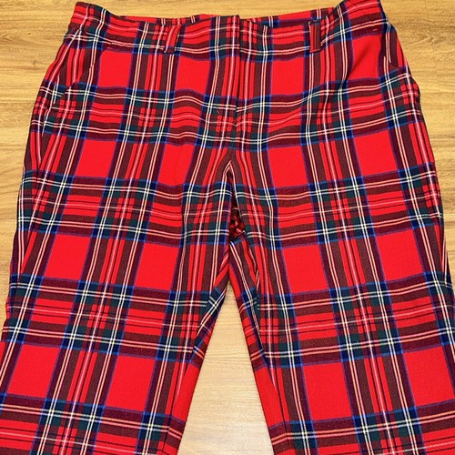 Vineyard Vines Jolly Plaid Cocktail Pant Capri Fancy Hems Size 14 NWOT 36/24.5 - Picture 4 of 18