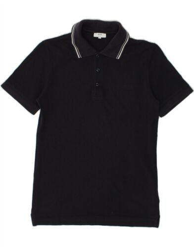 HUGO BOSS Boys Polo Shirt 15-16 Years Medium Navy Blue Cotton BB60 - Afbeelding 1 van 3