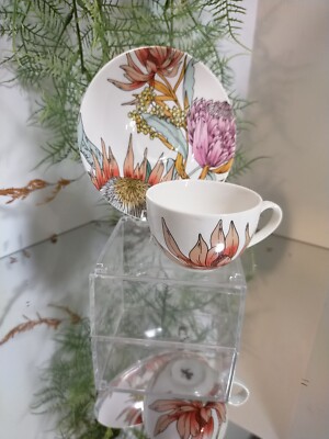 Maxwell And Williams Porcelain Espresso Cup & Saucer - WARATAH - 100 ml