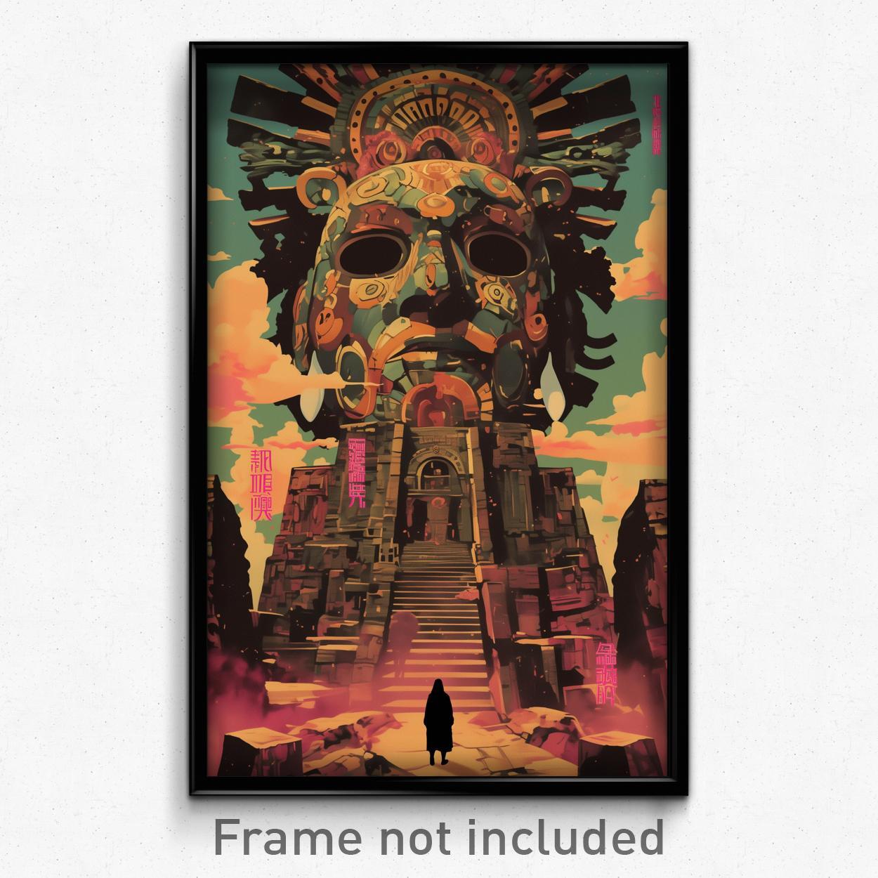 Vintage Mexican Psychedelic Art Retro Movie Poster for Nice Empire