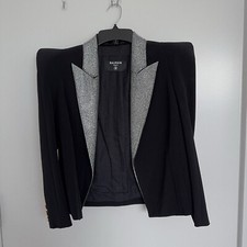 Balmain crystal embellished crepe blazer