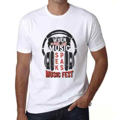 ULTRABASIC Herren T-Shirt Wenn Worte fehlen Musik spricht When Words