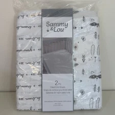 Sammy & Lou Sammy And Lou Scandi Animal 2 Pack Microfiber Fitted Crib Sheet
