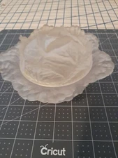 Portieux Vallerysthal Cabbage Bowl Frosted Glass With Lid