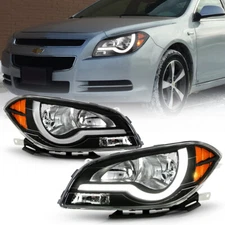 2008-2012 Chevy Malibu LED Tube Headlights Headlamps Replacement Pair Left+Right