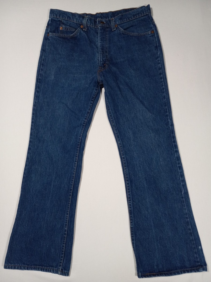 Levis 517 Fit 33 x 29 Vintage 80s 1982 Boot Cut Denim Jeans Orange 
