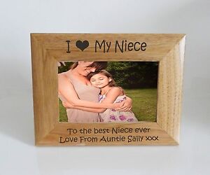 Personalise this frame I Love My Daddy Wooden Photo Frame 6x4 Free Engraving 