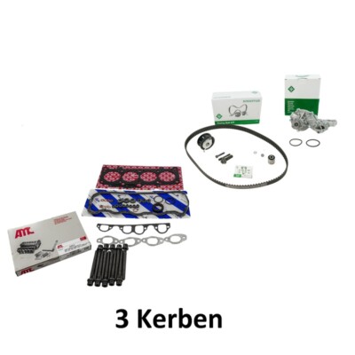 Timing Belt Kit + Gasket Set 3 Notches + Bolts for VW Ford 1.9 TDI 1Z AFN 530037710