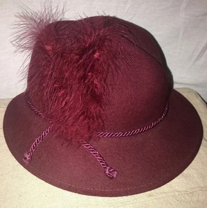 burgundy church hat
