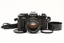 Canon AE-1 Black SLR 35mm Film Camera FD 50mm F/1.4 S.S.C [Exc++] JAPAN E2394
