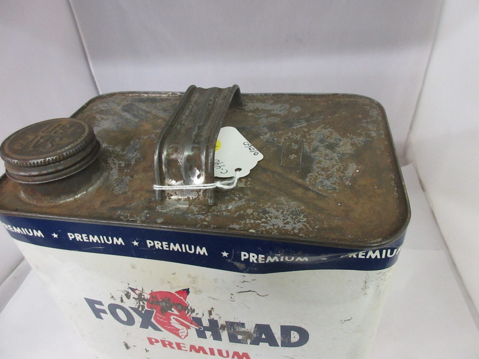 VINTAGE ADVERTISING FOX HEAD MOTOR OIL 2 GALLON CAN TIN SHOP C-490 | eBay