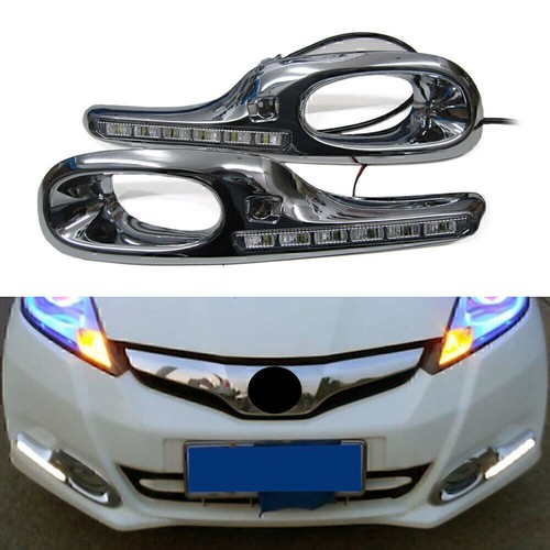 2 Pcs LED Daytime Running Light DRL Lamp For Honda Fit For Jazz 2011