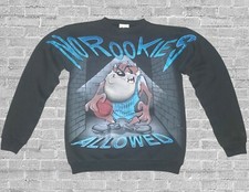 Vtg 1996 Freeze Taz Looney Tunes Shirt AOP Sweatshirt No Rookies Youth XL 90s