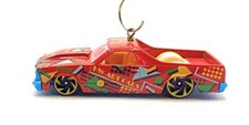 1980 Chevy El Camino Art Car Christmas Ornament 1:64 Red