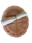 Pink Depression Glass Cherry Blossom Divided Platter