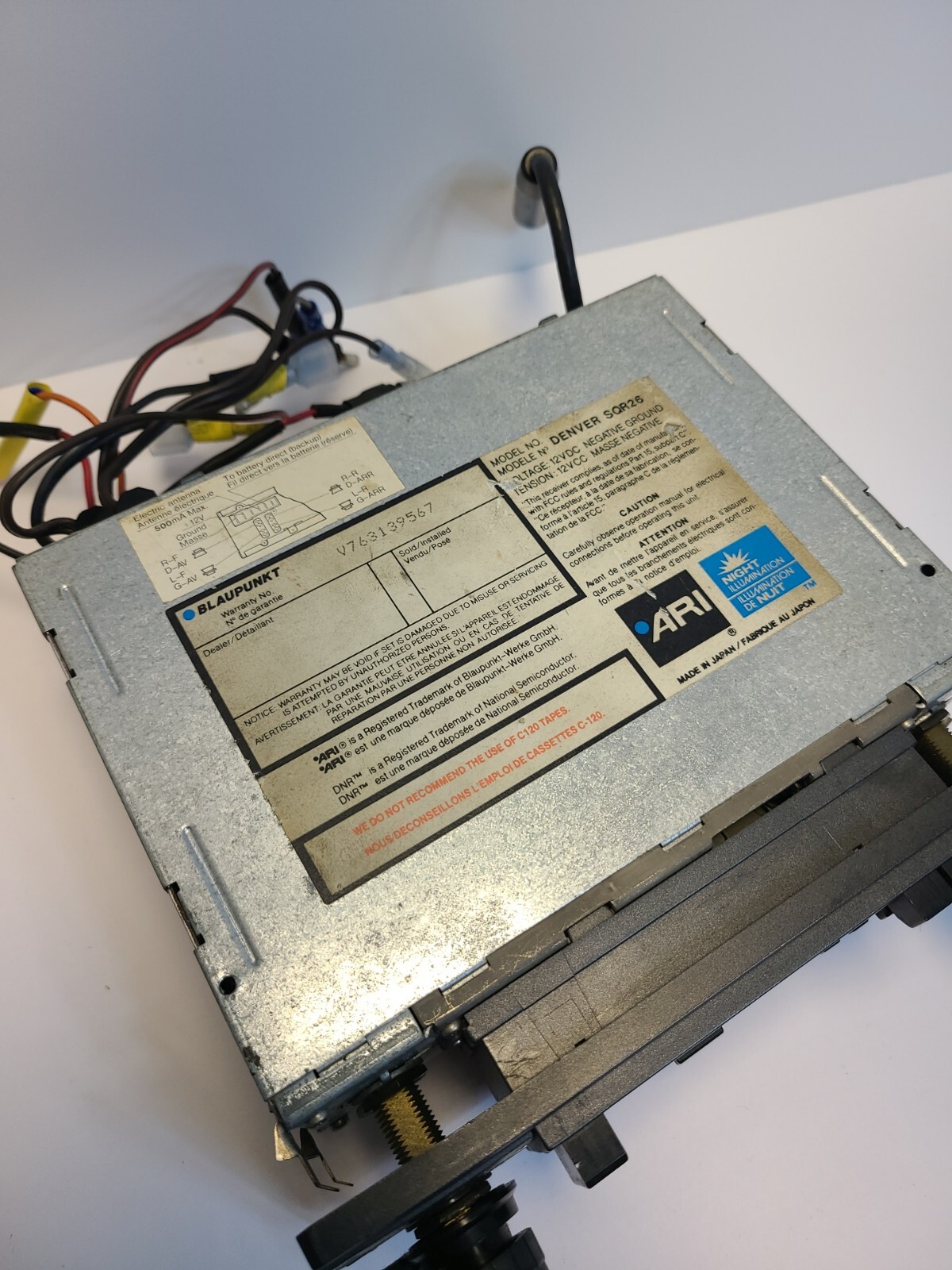 Blaupunkt Denver SQR 26 AM/FM Cassette Radio OEM 80s 90s Porsche 911