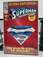 Superman: The Man of Steel 22 Excellent With Sleeve Cardboard Bonus Poster