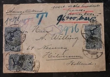 1922 Bad Nauheim Germany Inflation Rate Cover To Holland Wax Seal