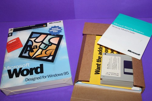 Vintage Microsoft Word MS for Windows 95 & NT Upgrade Floppy Disks 3.5" - Picture 4 of 10