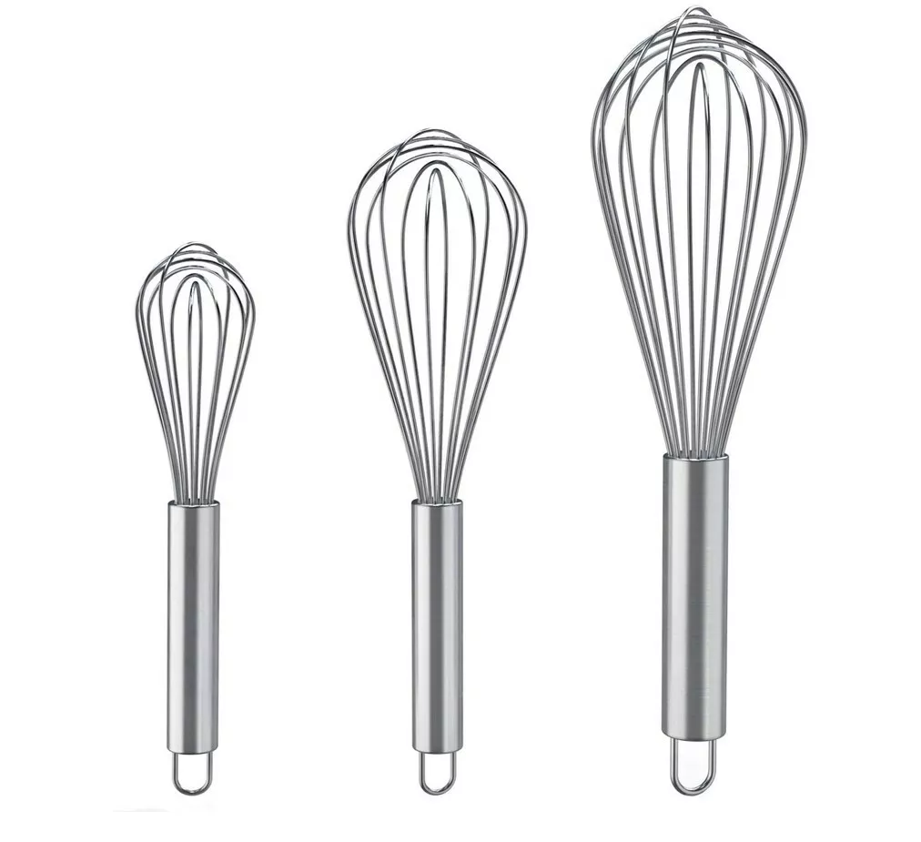 3 Pcs Stainless Steel Whisk Kitchen Utensil Wisk For Blending and Stirring  New