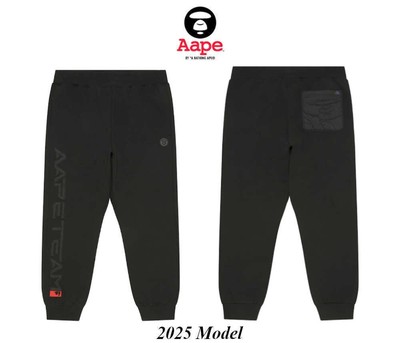 Aape By A Bathing Ape Men's Sweatpants 2025 AAPE TEAM Logo AAPPTMA640XXN Japan