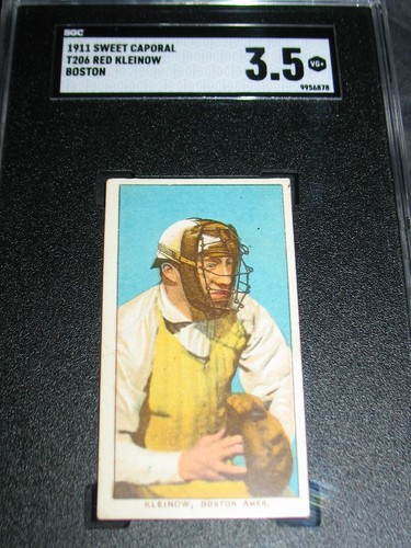 1909 T206 Red Kleinow SGC 3.5 VG+ ~ Boston Red Sox ~SWEET CAPORAL 350-460 - Picture 2 of 3