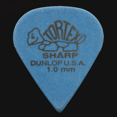 Dunlop Tortex scharfe Gitarren-Plektren Gitarrenplektren 1,00 mm blau - 6 10 12 20 24 oder 36