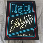 Vintage Schlitz Light Up "Light Beer" Rare, 20.5" x 15.75" x 5