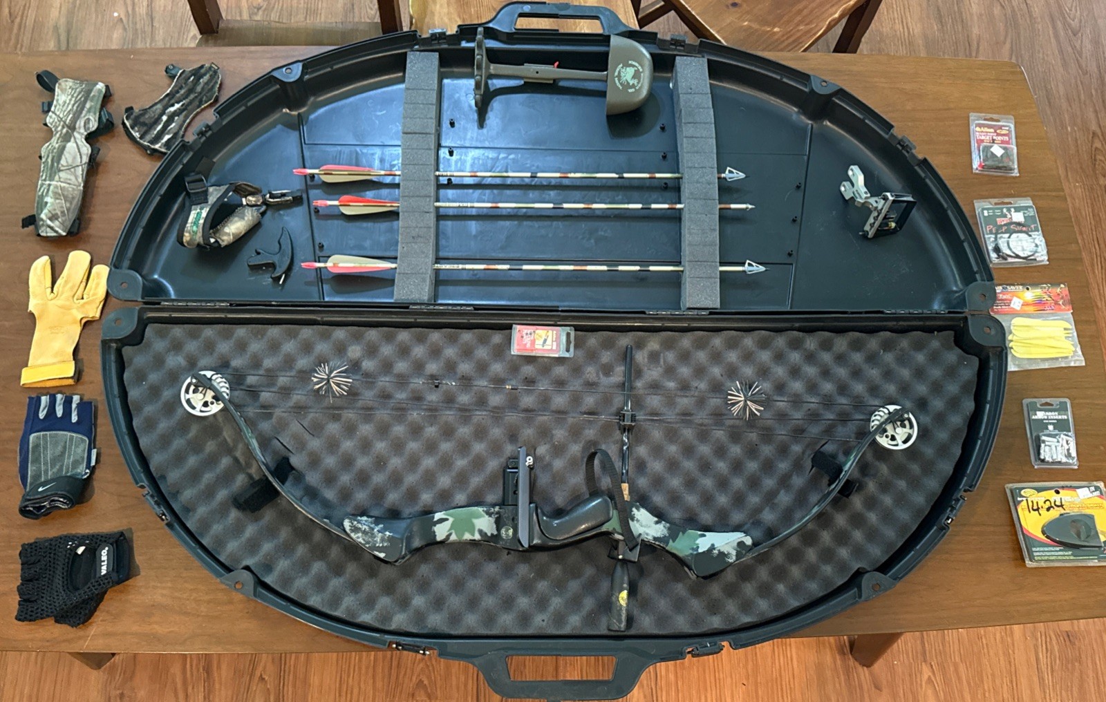 PSE Carroll Marauder Compound Bow 29 in Draw Length Case Arrows Release And More