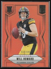 2025 Donruss Elite Will Howard Rookies Status Metallic Orange /849 #150 RC