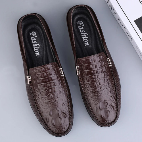  Herren Echtleder Vielseitig Business Freizeit Schuhe Weiche Sohle Flache Halbschuhe - Bild 3 von 26