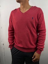 Polo Ralph Lauren Sweater Pullover Jumper Polo RL Knitwear Red Men size M
