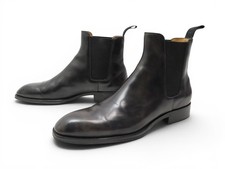 CHAUSSURES BOTTINES LOUIS VUITTON CHELSEA LEAGUE 7 41 EN CUIR PATINE BOOTS 1150€