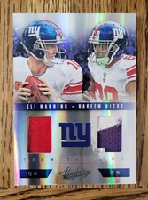 2012 Absolute Team Tandem Material Spectrum Prime Eli Manning/Nicks/25 Giants
