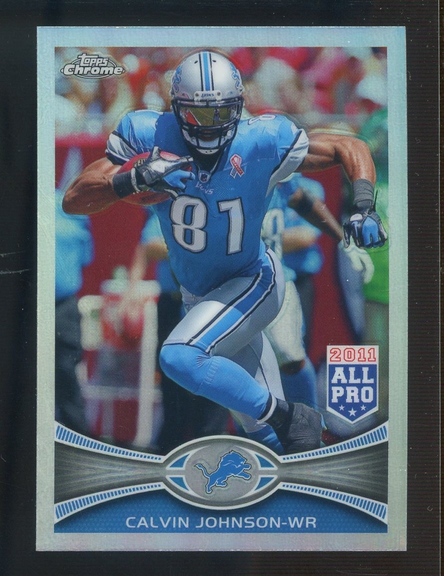 2012 Topps Chrome Refractor Calvin Johnson Detroit Lions #115