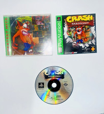 Crash Bandicoot PS1 PlayStation 1 Complete CIB w Manual Backwards Compatible PS2