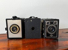 Vintage Lot of 3 Box Cameras Ansco and Agfa Box Film Cameras, Tested  Working