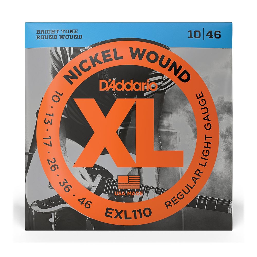 D'Addario XL Nickel Wound Electric Guitar Strings (.010 - .046)