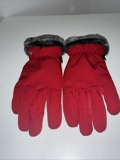 HEAD Red Winter Driving Gloves Women  s M Faux Fur Cuff Touchscreen NWOT Fur Line