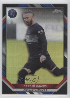 2021 Topps Chrome Paris Saint-Germain Black Refractor 4/25 Sergio Ramos #2 4l6