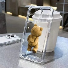 Teddy Bear Couple Cartoon Phone Case For iPhone 15 14 13 12 11 Pro Max XS XR X 7