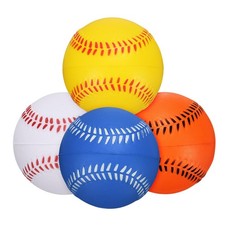 Soft Foam Baseballs for Training 9" Practice Balls, 4Pack in Assorted Colors