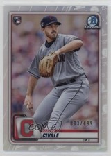 2020 Bowman Chrome Refractor 83/499 Aaron Civale #36 ms9