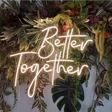 Better Together LED Neon Sign Night Light for Wall Party better together warm