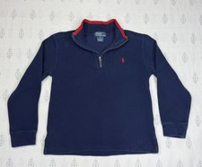 Polo Ralph Lauren boys Navy Blue Quarter Zip pullover sweater size 7